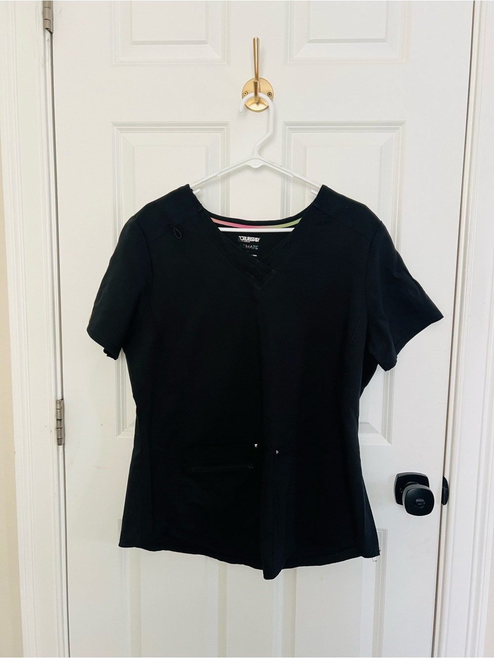 Scrubstar Black Women's V-Neck Short Sleeve Scrub Top